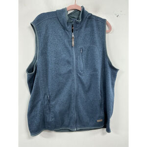 Mens Excellent Condition Smith Workwear Vest 2XL Blue Full Zip